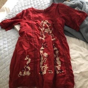Free people dress, red, size small
